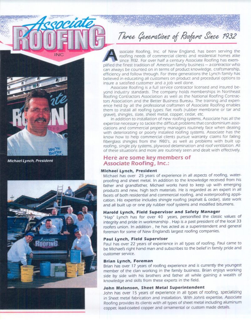Asociate Roofing Brochure
